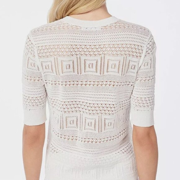 - Frame short sleeve sweater  white size small - Picture 4 of 11